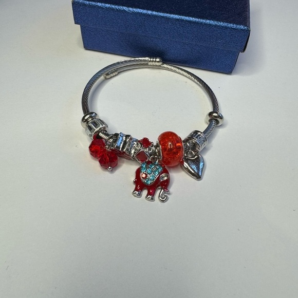 Multi Color Austrian Crystal, Multi Gemstone, Enameled Bracelet - Picture 5 of 5